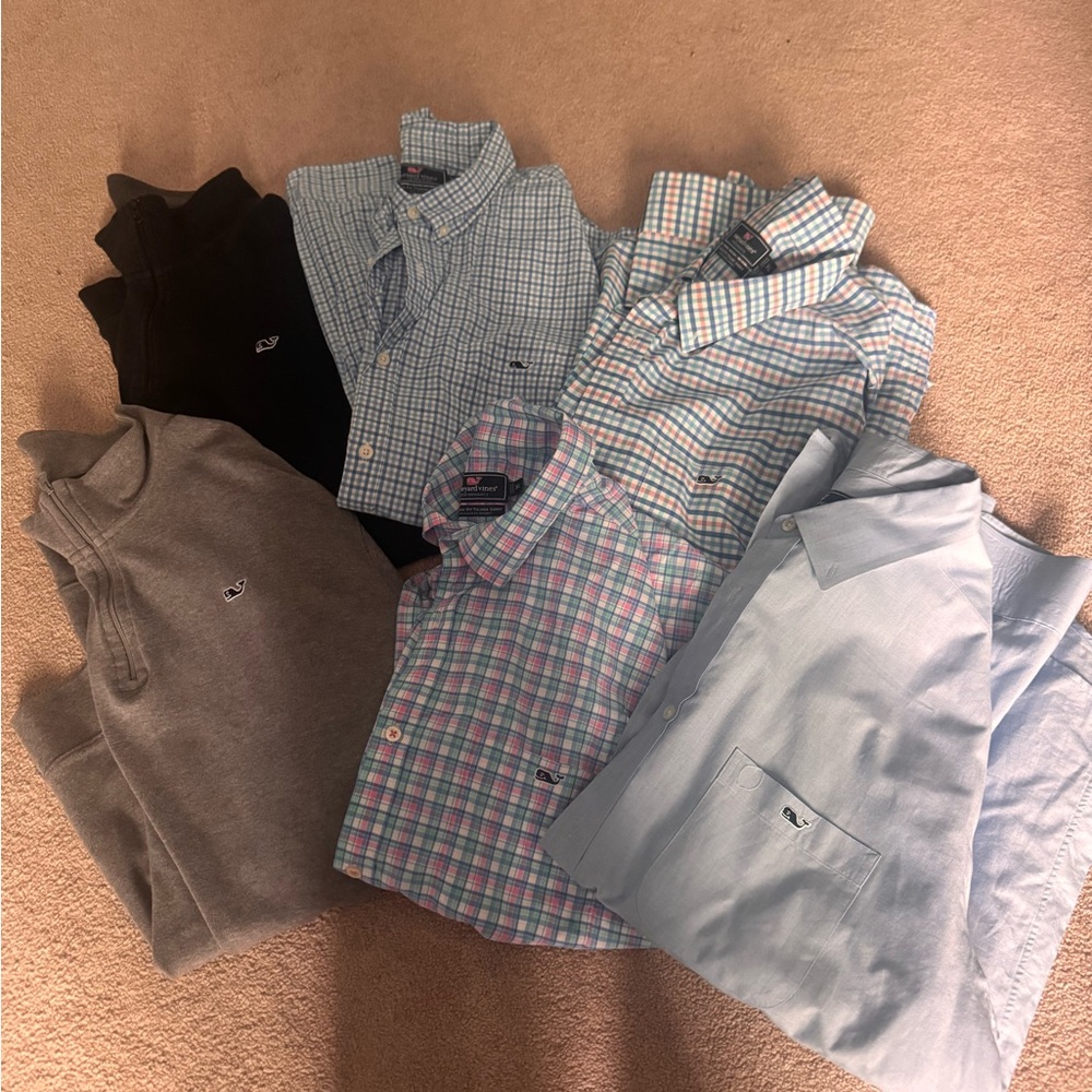Vineyard vines bundle: 2 quarter zips and 4 shirts all XL. Great condition.